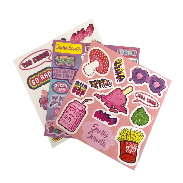 Custom Kiss Cut Stickers Sheets