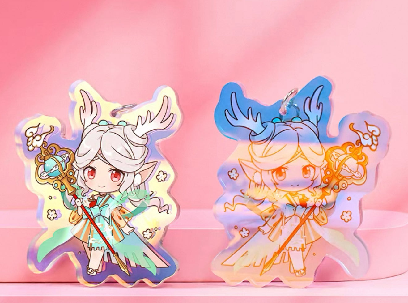 Custom Rainbow Acrylic Keychains