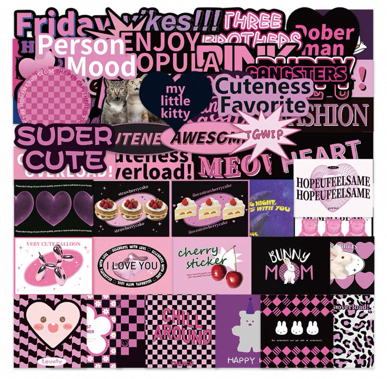 American Style Sweet Cool Stickers