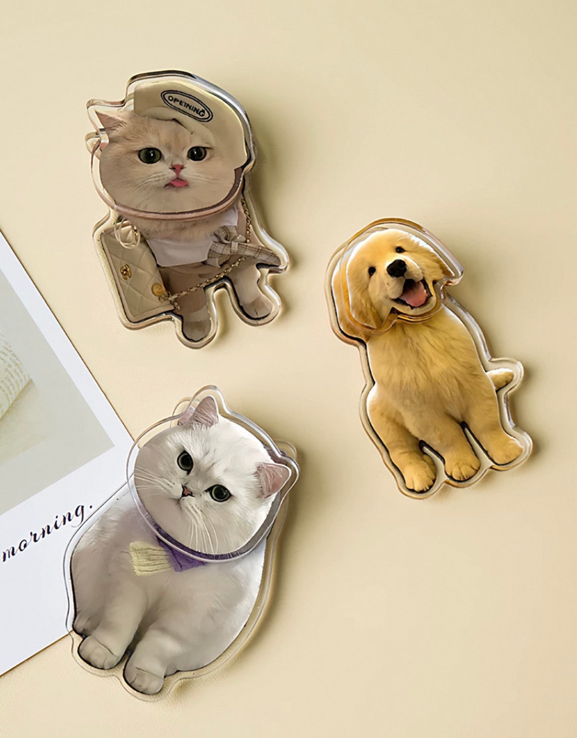 Pet Acrylic Rotating Fridge Magnet Custom Photos