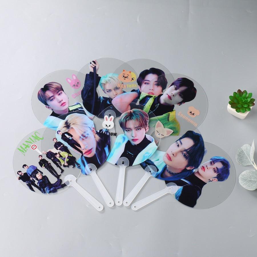 Custom Frosted Translucent PVC Hand Fans - Custom WLD