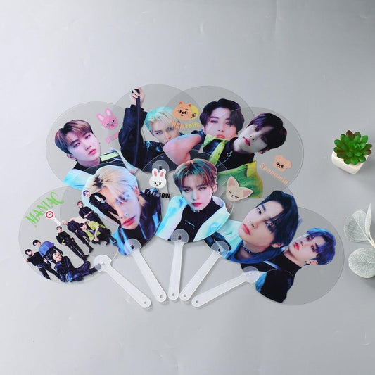 Custom Frosted Translucent PVC Hand Fans - Custom WLD