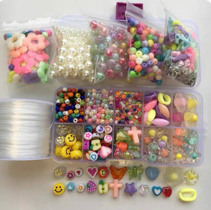 DIY Stretch Bracelet Alphabet Rainbow Hand Beaded - Custom WLD