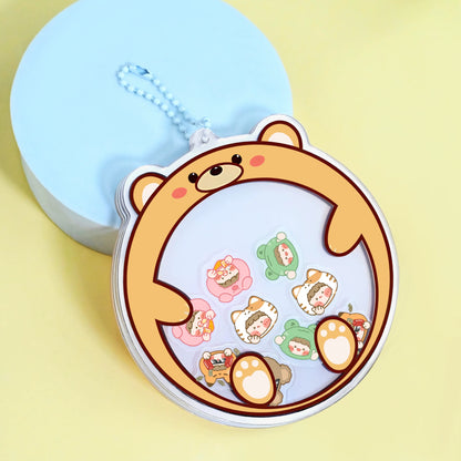 Acrylic Magnetic Shaker Keychain Detachable