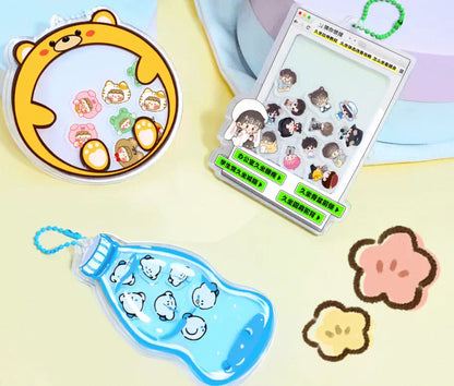 Acrylic Magnetic Shaker Keychain Detachable