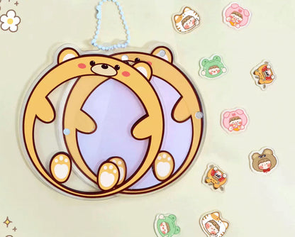 Acrylic Magnetic Shaker Keychain Detachable