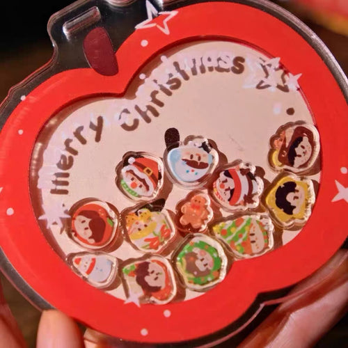 Acrylic Magnetic Shaker Keychain Detachable