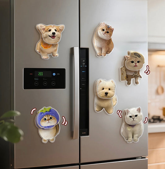 Pet Acrylic Rotating Fridge Magnet Custom Photos