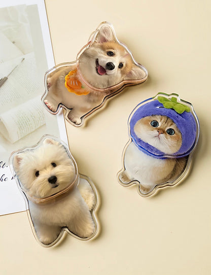 Pet Acrylic Rotating Fridge Magnet Custom Photos