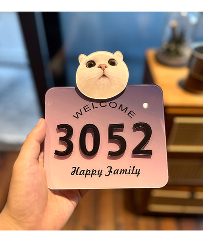 Customized nail-free acrylic door plate