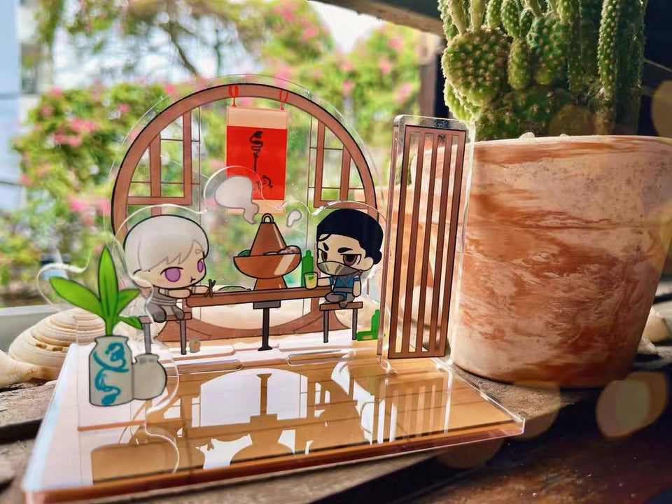 Customer photo of a custom acrylic standee display
